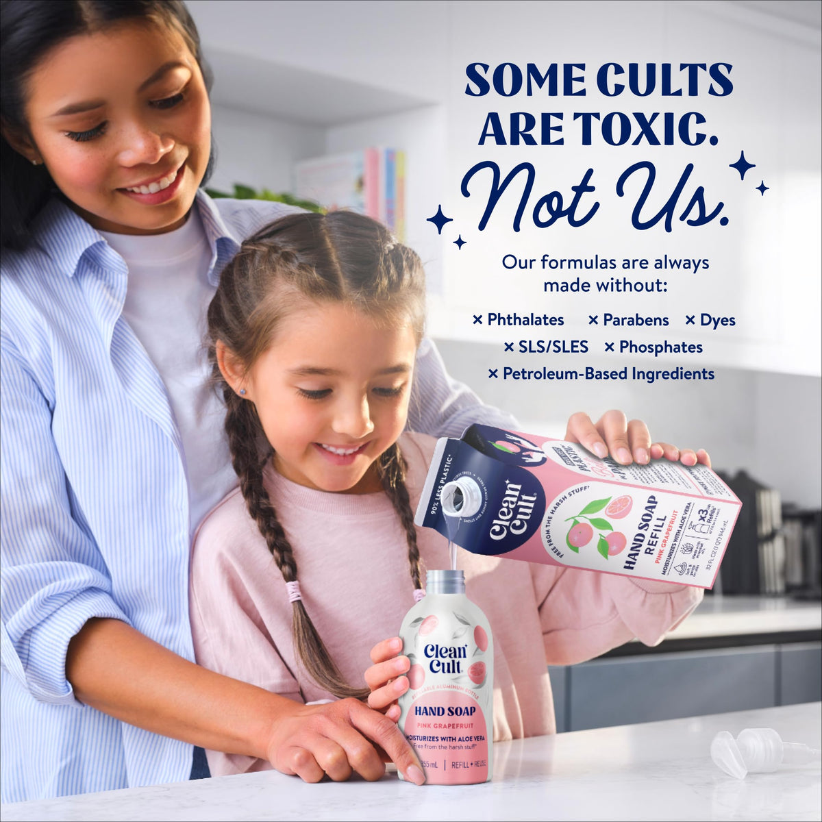 Cleancult aloe vera and grapefruit ingredients shot signaling soothing freshness