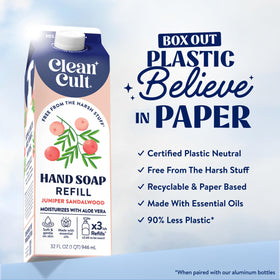 Cleancult close-up of paper-based container texture highlighting recyclability