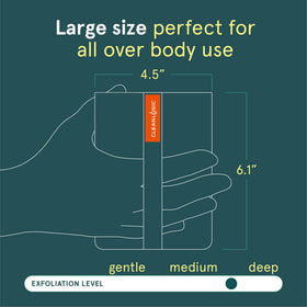 Cleanlogic demonstrating back reach to remove sweat and oil effectively