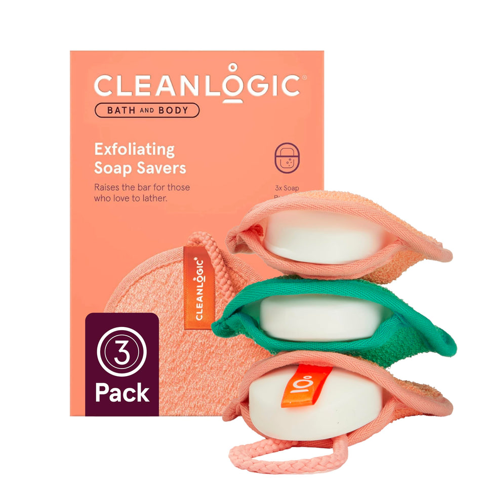 Cleanlogic front packaging showing 3-count value pack and benefits