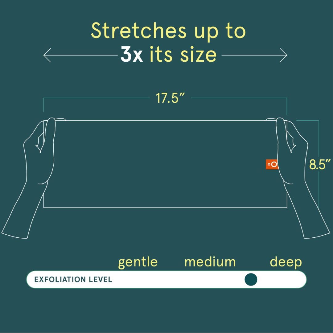 Cleanlogic cloth held in hand showing stretchy fit and easy control
