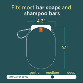 Cleanlogic pouch open with soap inside demonstrating efficient lathering