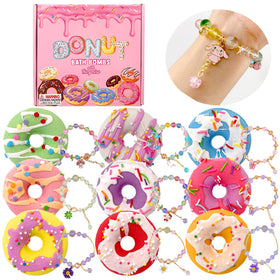 Clear and Fresh donut bath bomb front packaging showing colorful design and gift-ready box