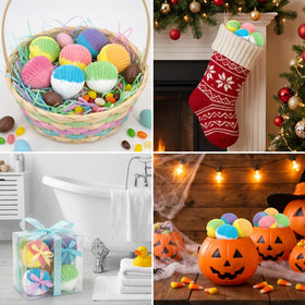 Clear and Fresh in a child's bath with smile, promoting soothing play