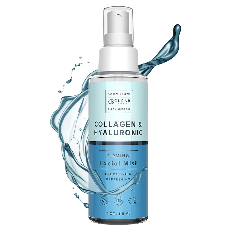 Clear Beauty front packaging showing 4 oz bottle and branding benefits