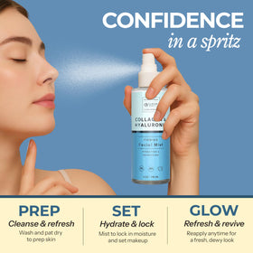 Clear Beauty on bathroom vanity styled for everyday skincare routine