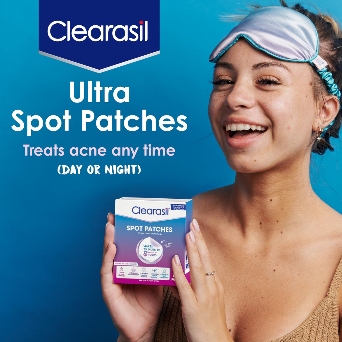 Clearasil close-up of hydrocolloid patch texture highlighting absorption