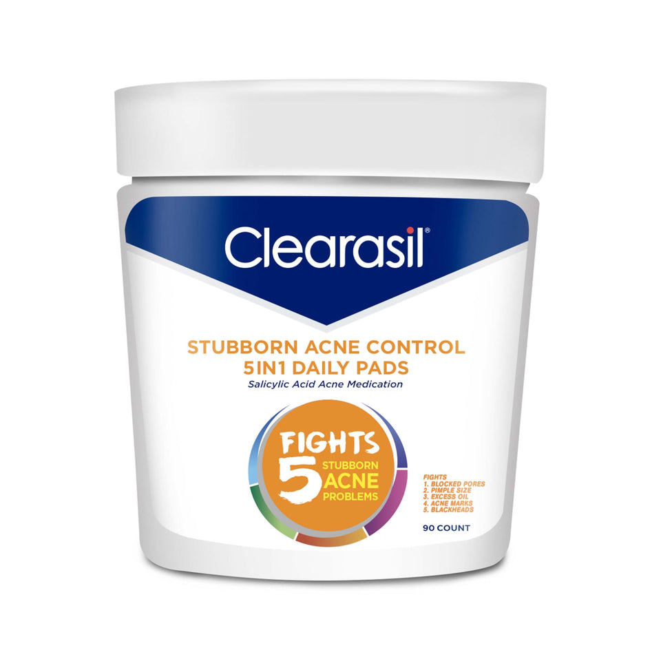 Clearasil front packaging showing product name and 90 count benefit