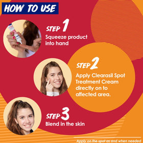 Clearasil tube inside a toiletry bag in bathroom, on-the-go convenience benefit