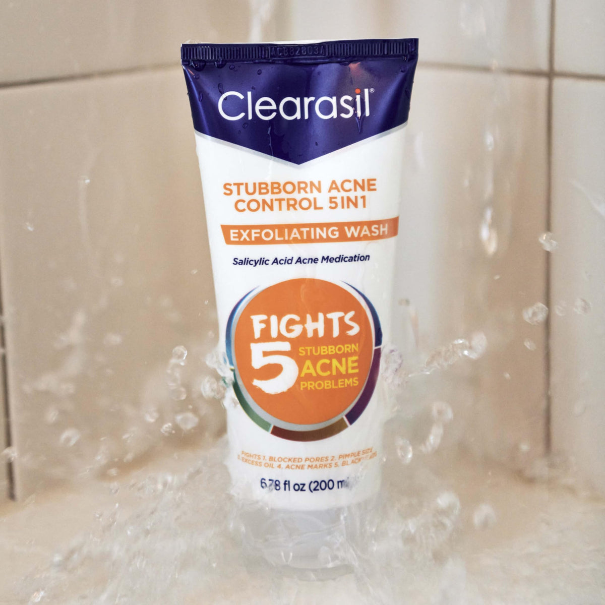 Clearasil ingredient callout image emphasizing salicylic acid acne treatment