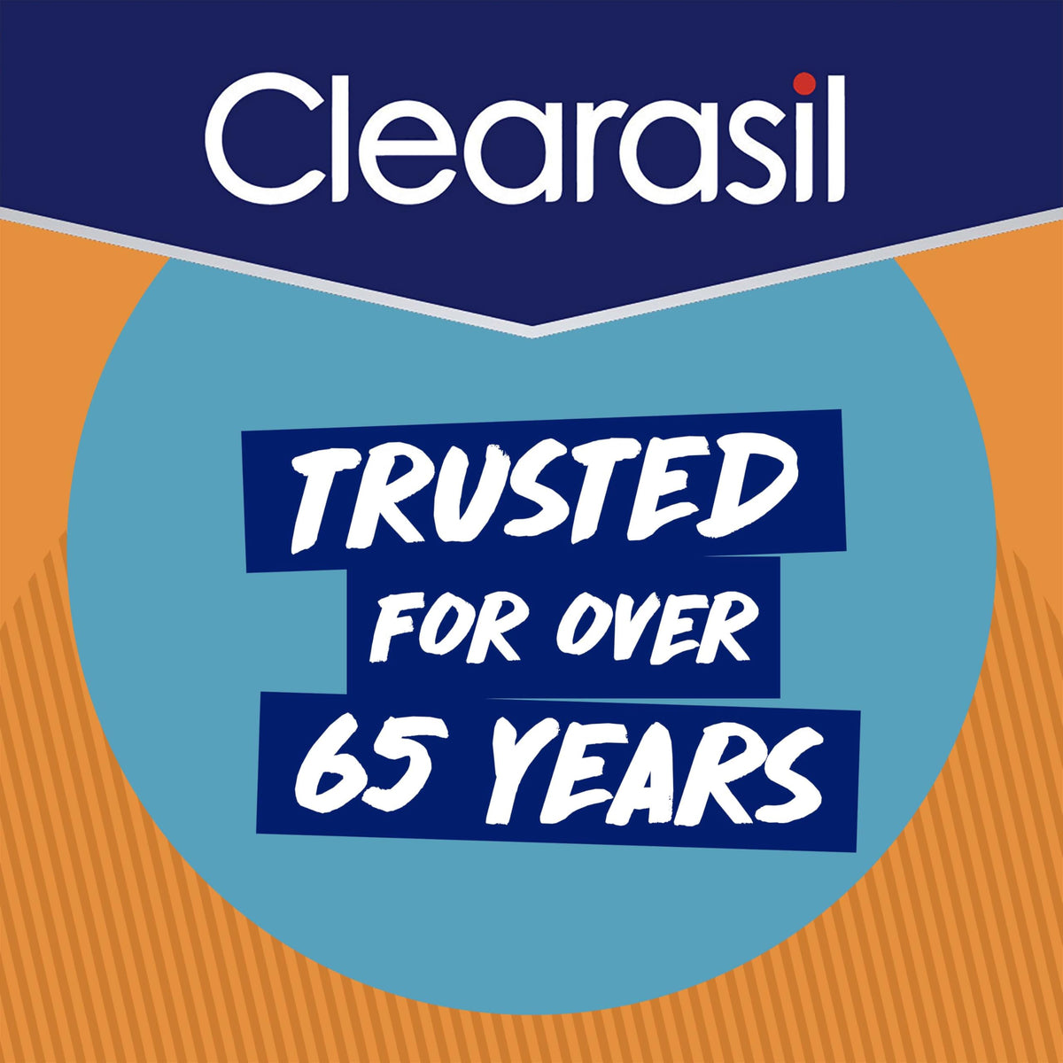 Hand holding Clearasil tub to show scale and portable convenience