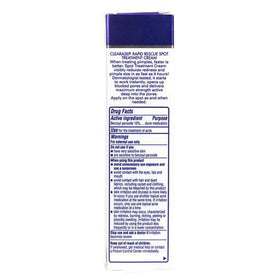 Clearasil tube with cap open dispensing gel, controlled application benefit