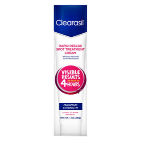 Clearasil front packaging showing branding and 25ml tube, fast spot care