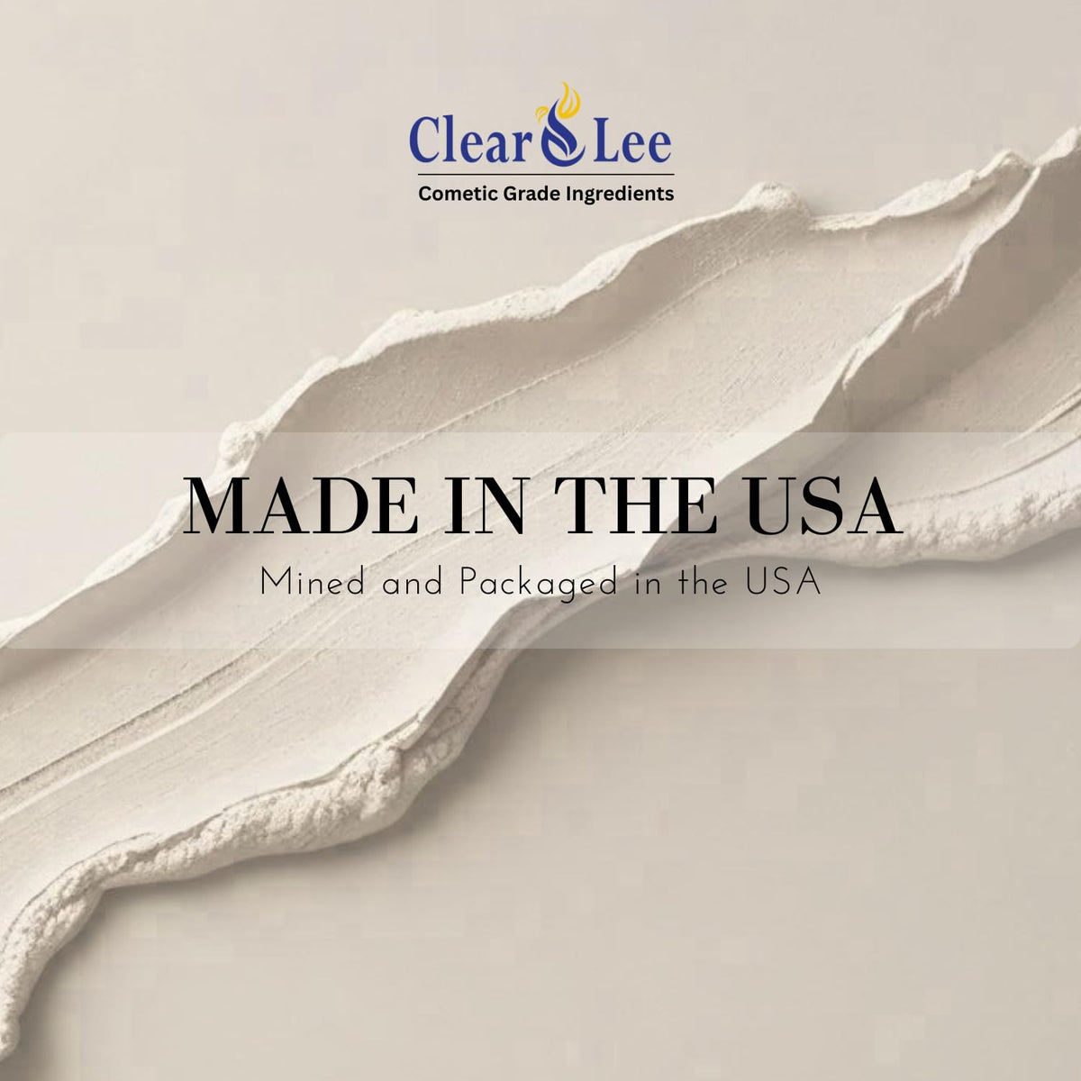 ClearLee 8 oz clay next to measuring spoon showing size and quantity benefit