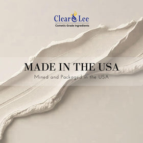 ClearLee 8 oz clay next to measuring spoon showing size and quantity benefit