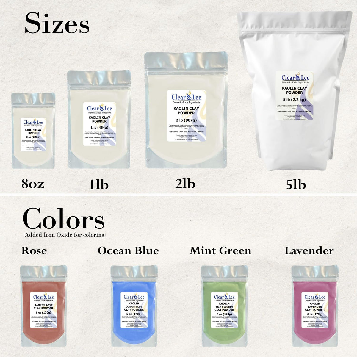 ClearLee resealable label and seal highlighting freshness and long-term storage benefit