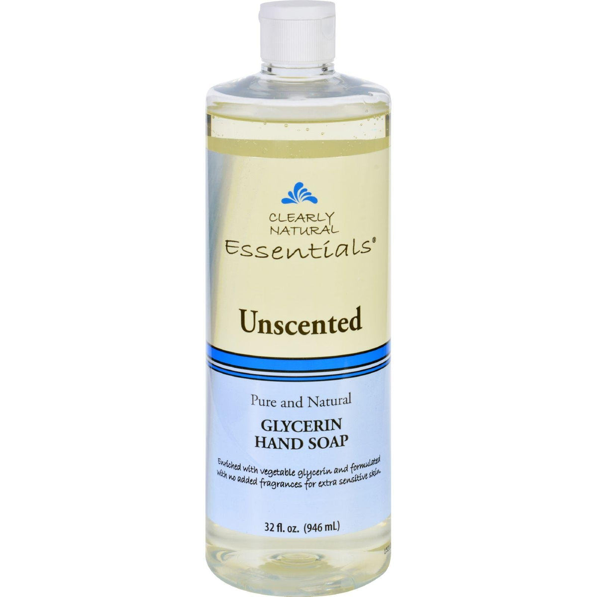 Clearly Natural front packaging showing refill bottles and moisturized hands benefit