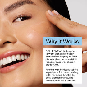 CLEARSTEM application on hand demonstrating fast absorption and glow