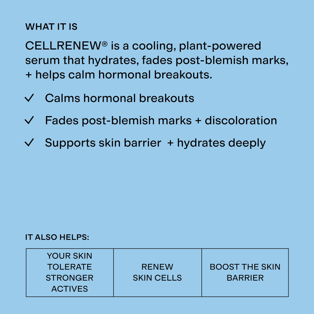 CLEARSTEM serum texture close-up showing lightweight hydrating finish