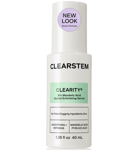 CLEARSTEM CLEARITY front packaging showing bottle and label, highlights blackhead solution