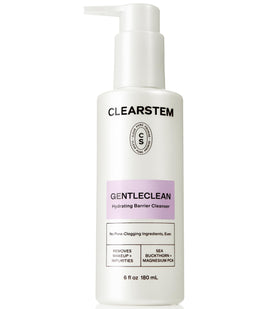 CLEARSTEM front bottle view showing cleanser and brand benefit