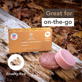 Clever Yoga bars packed in a travel kit inside a bag, leak-free and TSA-friendly convenience