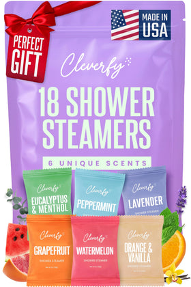 CLEVERFY front packaging showing 18-tablet set and scent names for easy gifting