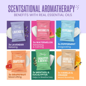 CLEVERFY ingredient label closeup showing made in USA and essential oil use