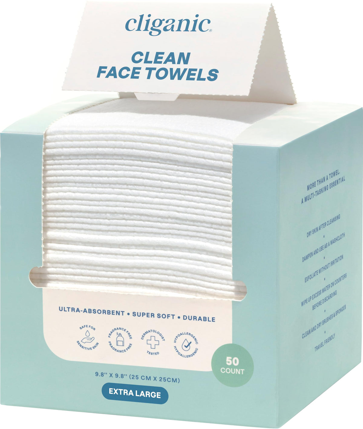 Cliganic front box packaging showing clean design and count benefit
