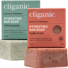 Cliganic front packaging two-pack showing product and natural appeal