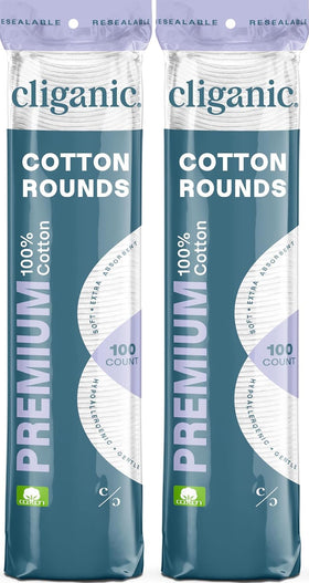 Cliganic front packaging showing 200-count pads and value benefit