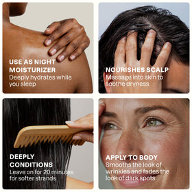 Cliganic applied to hair ends showing shine and split end smoothing