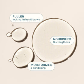 Cliganic in-use image applying to lashes as part of nightly routine for conditioning benefit