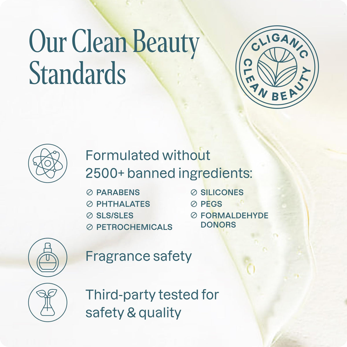 Cliganic on bathroom shelf styled for a clean skincare routine