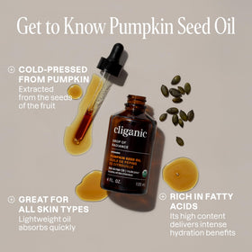 Cliganic close-up drop of oil highlighting lightweight texture benefit
