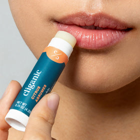Cliganic close-up of balm tip texture highlighting smooth application