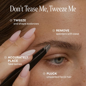 Cliganic slant tip close-up demonstrating precise grip on hairs