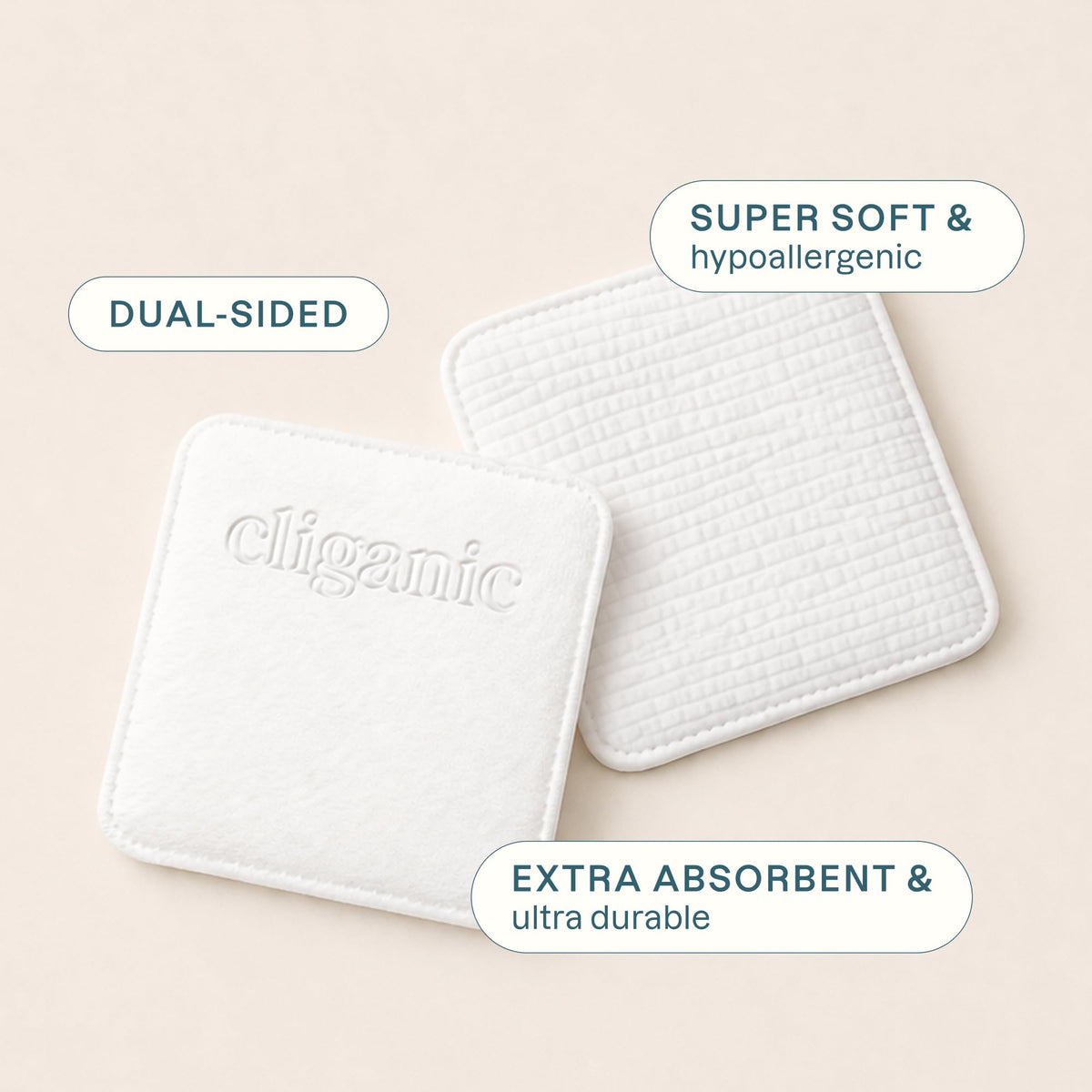 Cliganic smooth pad close-up showing soft surface for finishing