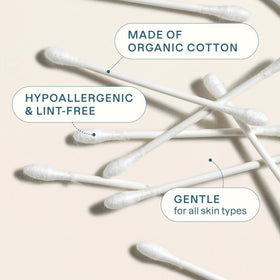 Cliganic swab used for precise makeup correction illustrating clean application and control