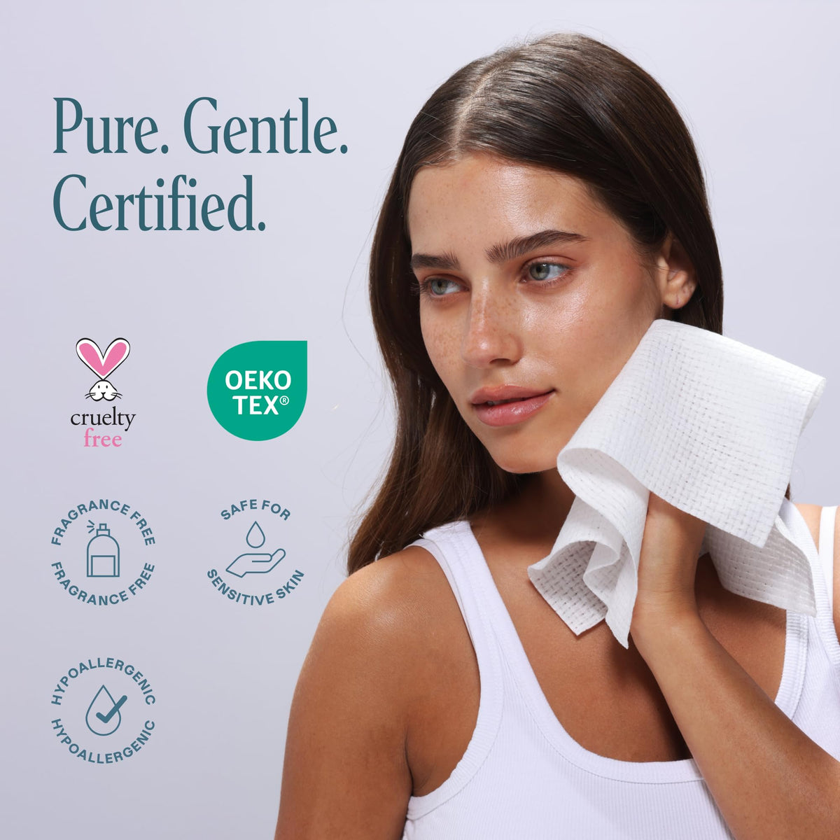 Cliganic towels arranged in spa setting to show professional hygiene and convenience benefit