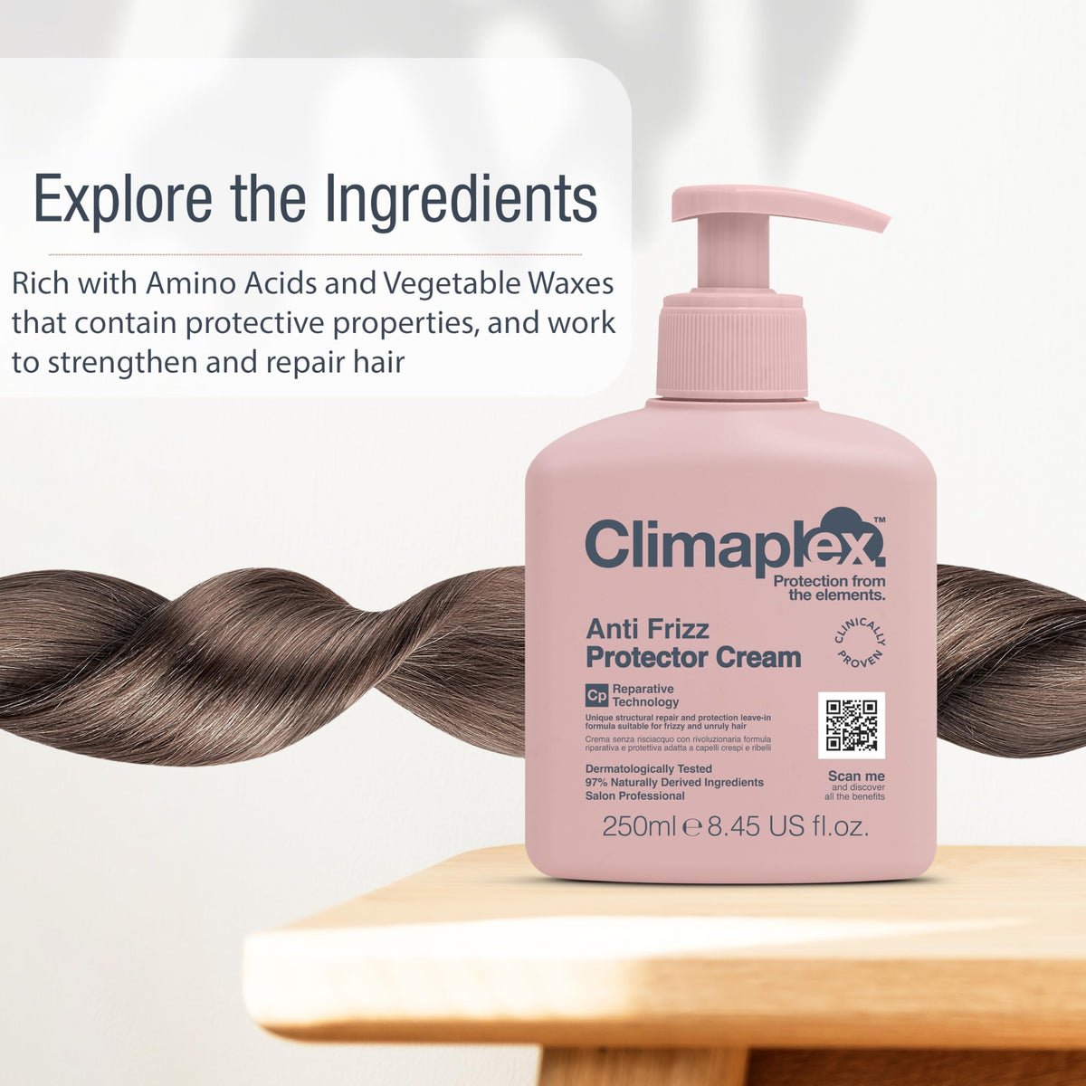 Climaplex cream texture swipe showing smooth consistency for easy application