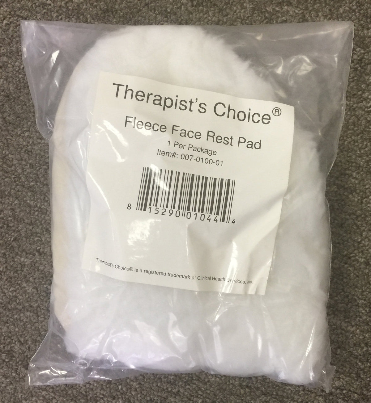 Therapist's Choice face cover on massage table showing improved client comfort and professional look