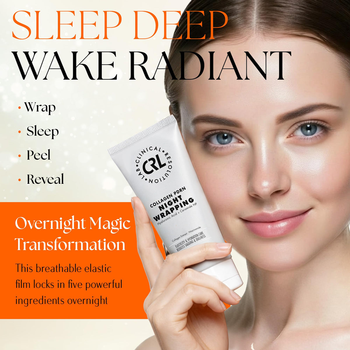 Clinical Resolution mask applied on face demonstrating overnight comfort