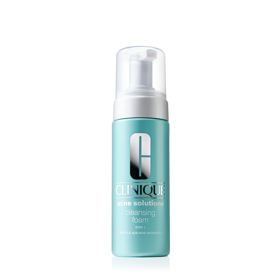 Clinique Acne Solutions front bottle view showing clean design and benefit