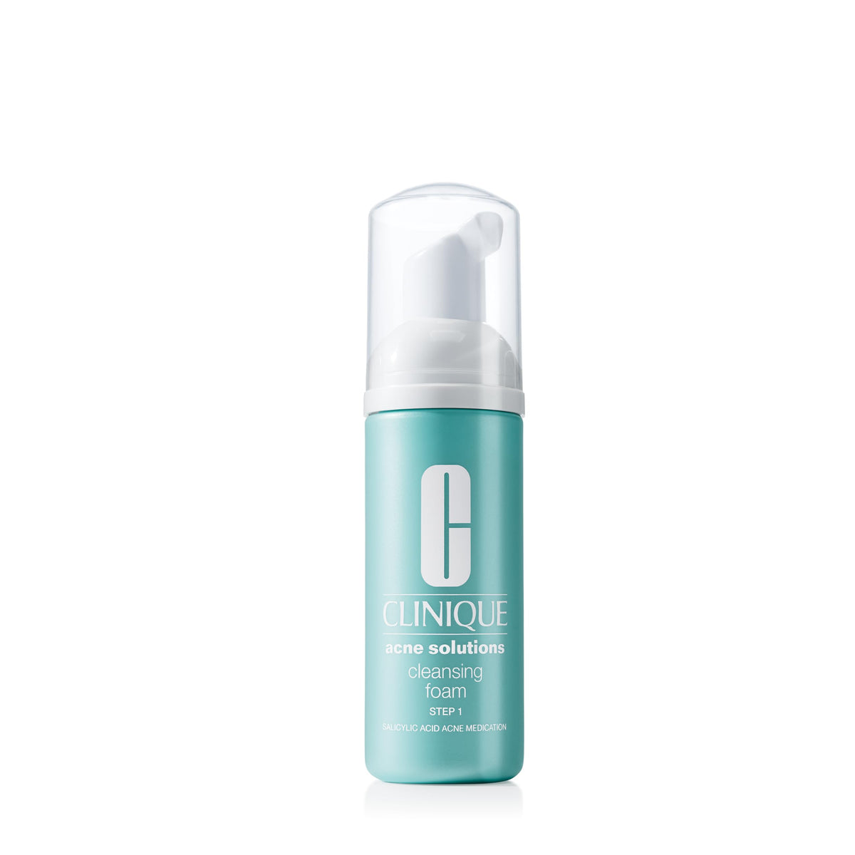 Clinique Acne Solutions front packaging showing 1.7 fl oz and travel size benefit