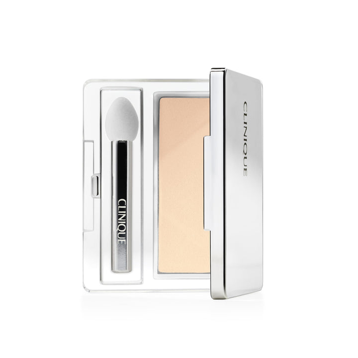Clinique All About Shadow compact front view showing product and label, convenient for travel