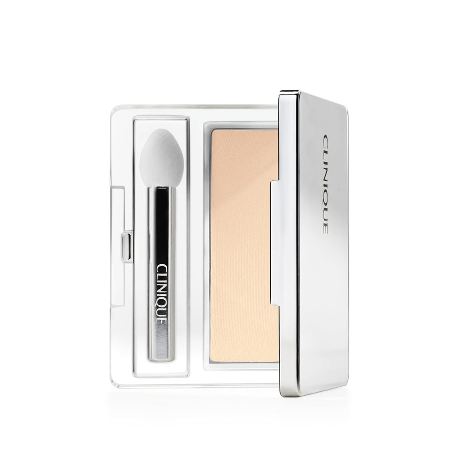 Clinique All About Shadow compact front view showing product and label, convenient for travel