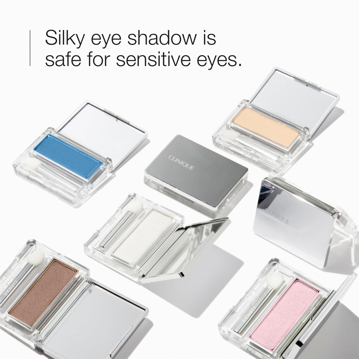 Clinique open compact with mirror and applicator for on-the-go touch-ups