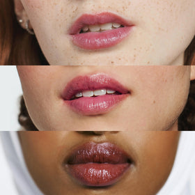 Clinique Almost Lipstick worn on lips in natural light, Clinique enhances natural lip tone beautifully