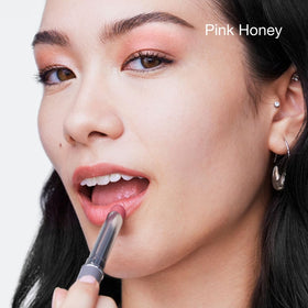 Clinique texture close-up of Pink Honey balm demonstrating smooth, hydrating finish